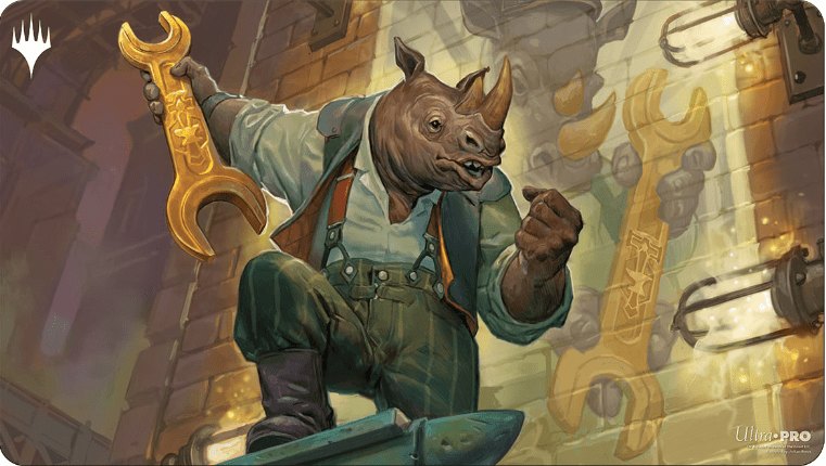 Ultra Pro Streets of New Capenna Playmat featuring Workshop Warchief for Magic: The Gathering