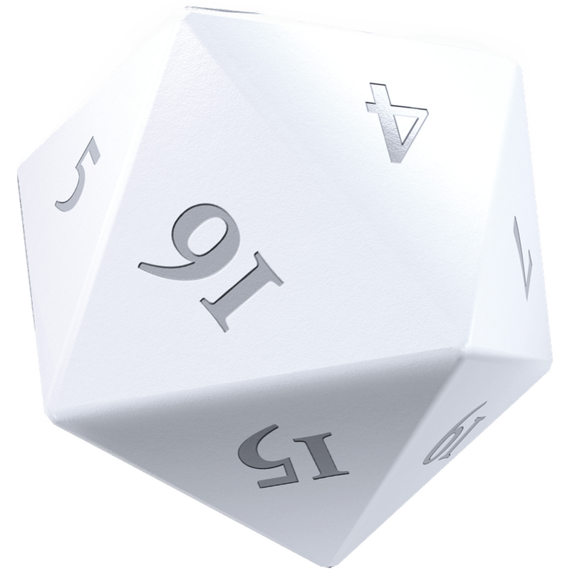 Ultra pro Vivid Heavy Metal Dice: White