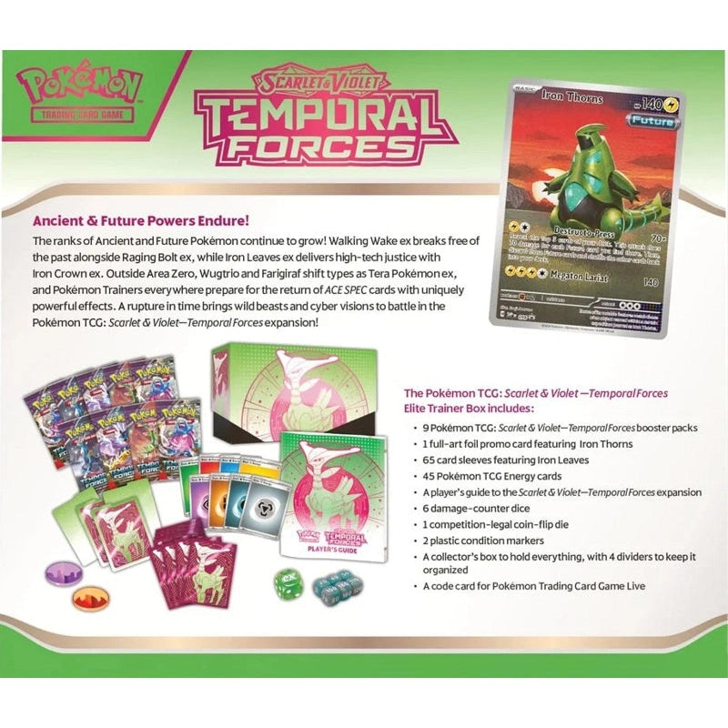 Pokemon Scarlet & Violet Temporal Forces: Elite Trainer Box Green