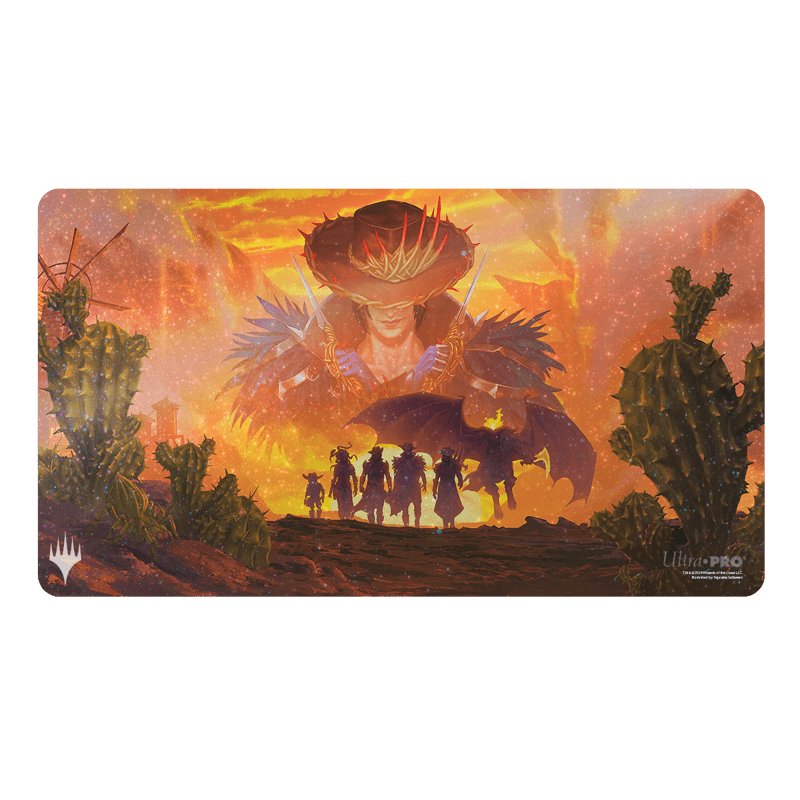 Ultra Pro Outlaws of Thunder Junction AR Enhanced Holofoil Playmat Gang Silhouette