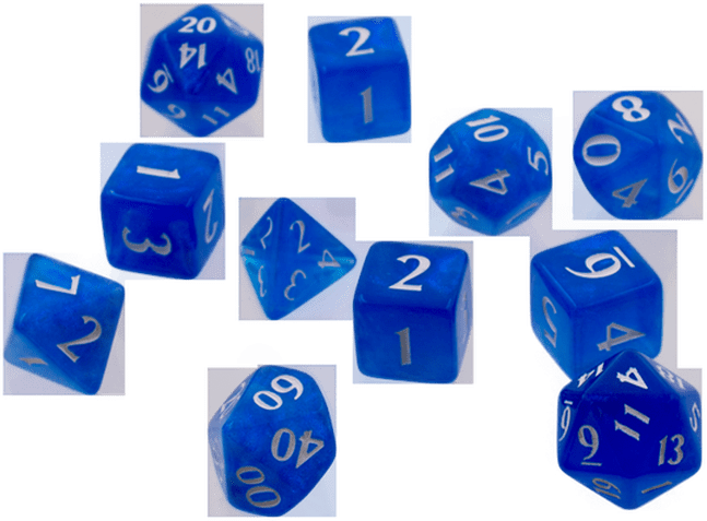 Ultra Pro Eclipse 11 Dice Set: Pacific Blue