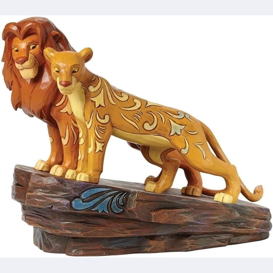 Disney Traditions Simba and Nala Figurine, Brown