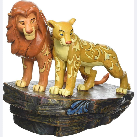 Disney Traditions Simba and Nala Figurine, Brown