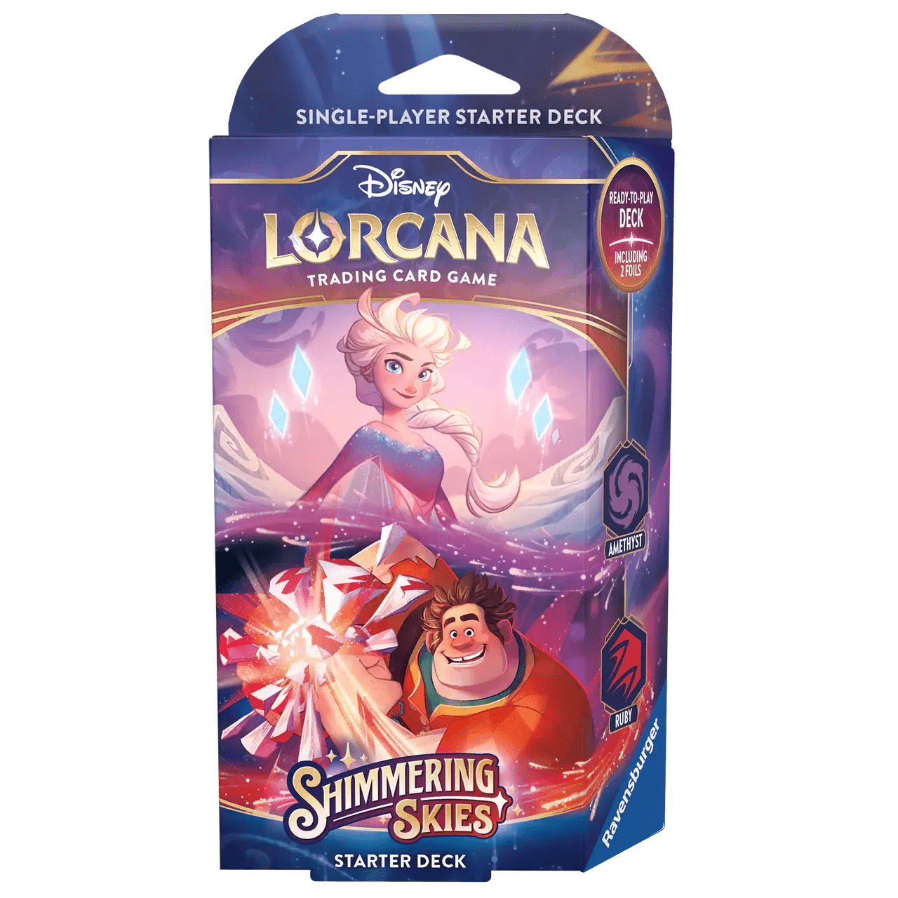 Disney Lorcana: Shimmering Skies Starter Deck - Amethyst & Ruby Elsa & Ralph