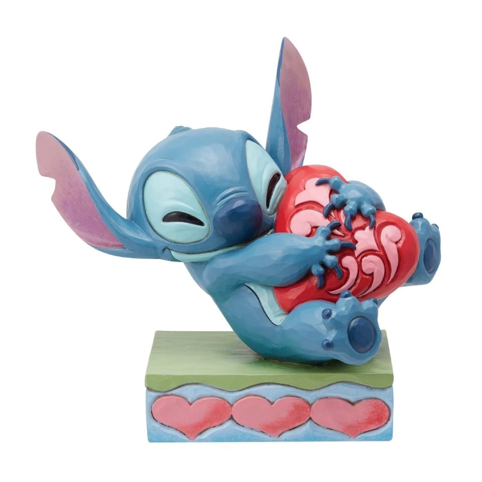 Disney Traditions 6014316 Stitch Hugging A Heart