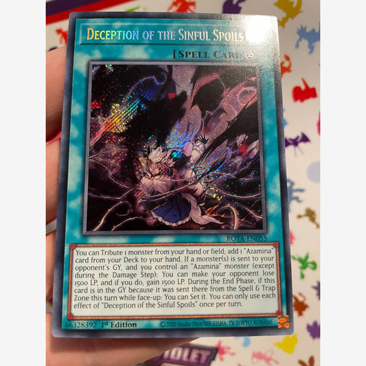 Deception of the Sinful Spoils ROTA Secret Rare ROTA-EN055 Pack Fresh