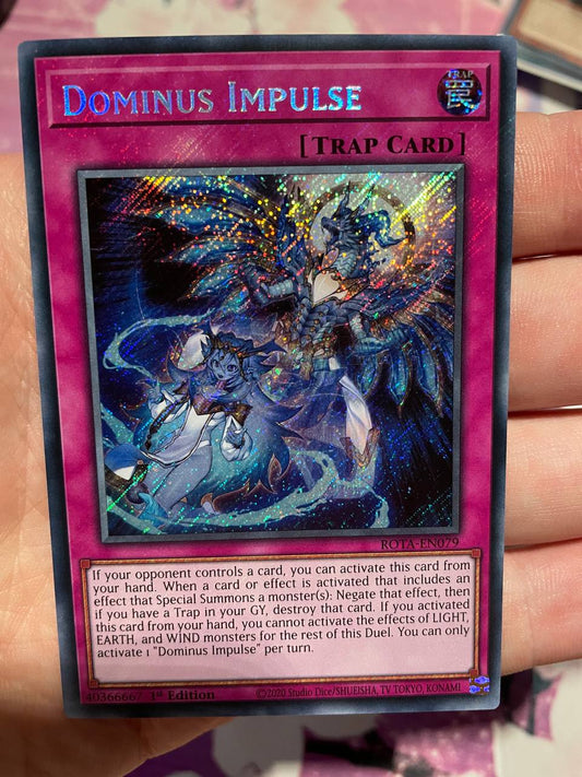 ROTA-EN079 “Dominus Impulse” Secret Rare 1st Edition Yu-Gi-Oh