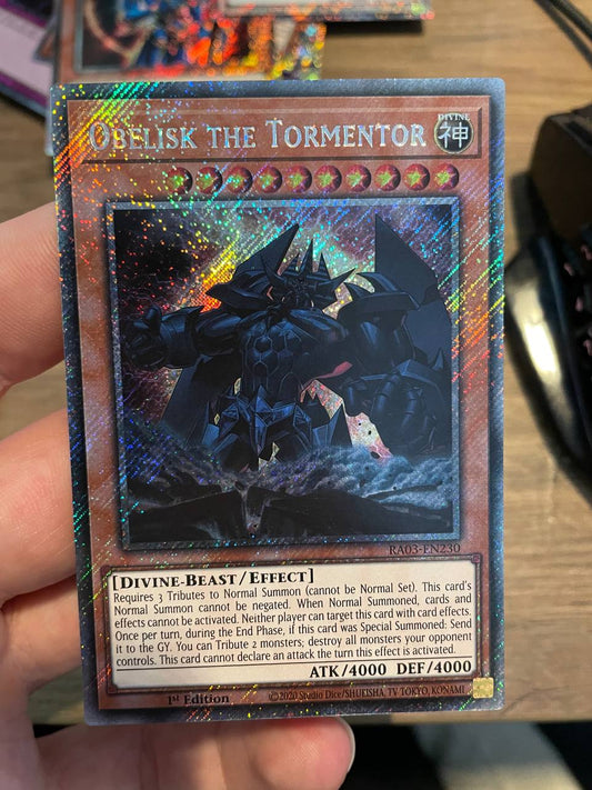 RA03-EN230 Obelisk The Tormentor Platinum Secret Rare NM