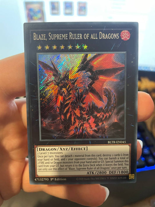 BLTR-EN045 Blaze, Supreme Ruler of All Dragons Secret Rare NM